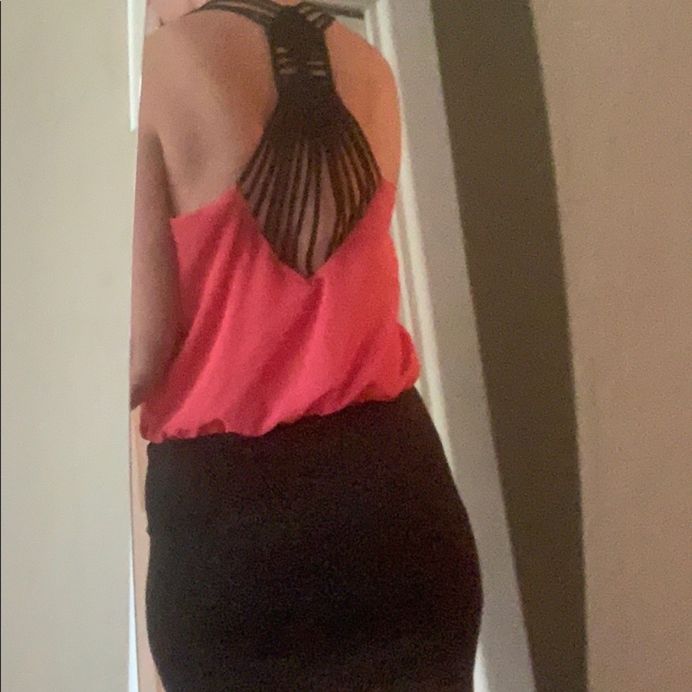 Pink & Black Dress